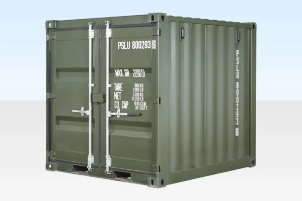 8FT ONE TRIP SHIPPING CONTAINER GREEN (RAL 6007)